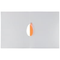 Пластични извештаи за хартија ги покрива клипот за заклучување на замав, чисти со заклучување на портокал, 12, по пакет