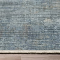 Добро ткаени апстрактни акрополис модерни геометриски линии со рамен ткаени сина боја 7'7 9'10 килим за површина