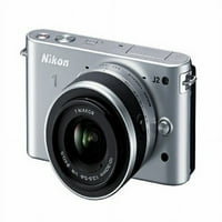 Nikon J - Дигитална камера - систем без огледала - 10. MP - Оптички зум Nikkor VR леќи - Сребрена