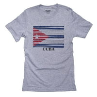 Куба Бејзбол Класичен - Светски Гроздобер Лилјаци Знаме Машка Сива Маица