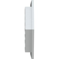 Ekena Millwork 30 W 20 H хоризонтално врв на вtивотен отвор за функционално, PVC Gable отвор со 1 4 рамка за рамна трим