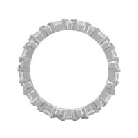 Ариста 4. Карат Т.В. Round Cubic Circonia Women's Women's Eternity Band во Стерлинг Сребрена