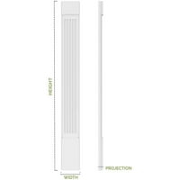 5 W 96 H 2 P два еднакви рамни панели PVC Pilaster W Декоративен капитал и база