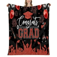 Подароци за дипломирање ќебе, пријатни ќебиња за фрлање фланел, дипломирана класа на подарок за неа, тинејџерски средношколски