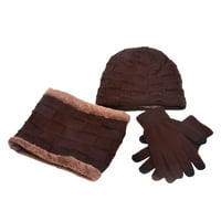 зттд детска зимска капа биб ракавици триделен костум плус кадифени топли комплети капа а