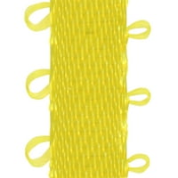 Офрај лента, жолта тесна двојна соочена со сатен полиестерска лента