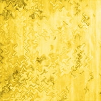 Ахгли Компанија Машина За Перење Внатрешен Правоаголник Апстрактни Жолти Килими За Современа Област, 5'7'