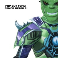 Marvel Hulk Mech Strike Youth Unise или Childs Boys Costume Size L - Поли Jerseyерси Ском комбинација полнети со пена плус маска