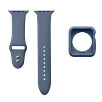 Posh Tech Alaskan Blue Silicone Band и Bumper Set for Apple Watch Series 1,2,3,4,5,6,7, & SE - големина