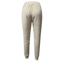 outfmvch маици за жени обични панталони за печатење широки панталони за нозе лабав џеб харем панталони женски врвови