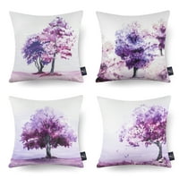 Серија на фантоскопска серија Декоративни перници за фрлање, летно виолетово дрво, 18 18