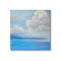 Gluple Industries Vivid Blue Ocean Cloud Cloud Gallery Завиткано платно печатење wallидна уметност, дизајн од Кетрин Андерсен