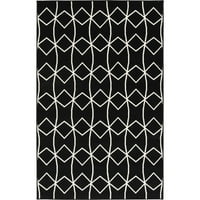 LOMAKNOTI TERRACE TROPIC TAMARIEZ 6 '9' Геометриски затворен простор на отворено килим црно бело