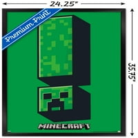 Minecraft-Ползавец Симбол Ѕид Постер, 22.375 34