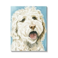 Tuphell Industries Среќна бушава кучиња портрет галерија за сликање завиткано платно печатење wallидна уметност, дизајн по Грејс