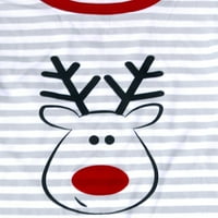 Семејни Божиќни пижами за одмор на елени, сет за облека за спиење, 2-парчиња, големини со 4-14