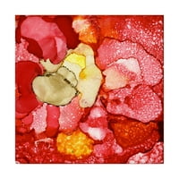 Трговска марка ликовна уметност „Црвени меурчиња“ платно уметност од Пат Саундерс-Вајт