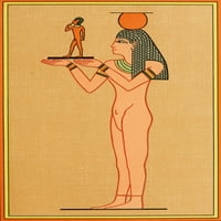 Боговите На Египќаните 1904, божицата Орев Со Харпократ Постер Печатење од Непознат