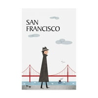 Трговска марка ликовна уметност „Постер во Сан Франциско“ платно уметност од Томас Дизајн