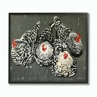 СТУПЕЛ ИНДУСТРИИ Кокошка забава Фарм Фарм Сликарство на животни Рамка wallидна уметност од Сузи Редман