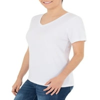 Време и Тру женска маица со памук со памук со памук, 2-пакет