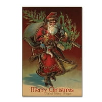 Трговска марка ликовна уметност „Дедо Мраз 5“ платно уметност од Фенер Прес
