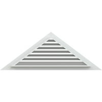 Ekena Millwork 52 W 26 H Триаголник Гејбл Вентилак Функционален, PVC Gable отвор со 1 4 рамка за рамна трим