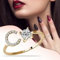 зттд модерен и отворање писма со дијамантски прстен дами накит