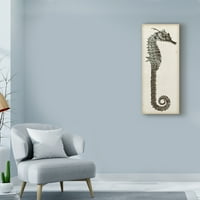 Трговска марка ликовна уметност „Гроздобер Seahorse II“ Canvas Art By Vision Studio