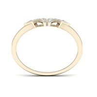 1 4CT TDW Diamond 10K моден прстен на жолто злато