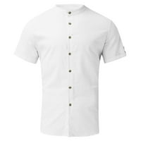 Gubotare polo кошули за мажи Бесплатно копче за кратки ракави за проверка на кошулата, бела xl