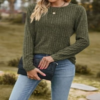 Womenените врвни пулвер џемпер памук дама дама џемпер со долг ракав дама врвна есенска дневна џемпер врвот на дневникот се вклопува