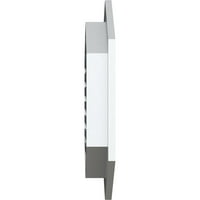 Ekena Millwork 16 W 34 H вертикално врв на вложување на венчавки: Функционален, PVC Gable Vent W 1 4 рамка за рамна трим