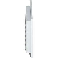 Ekena Millwork 30 W 26 H врв на врвот на теренот за проветрување: Функционален, PVC Gable Vent W 1 4 рамка за рамна трим