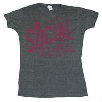 Социјално искривување девојки јуниори маица - Премиум лого за лого на грозје