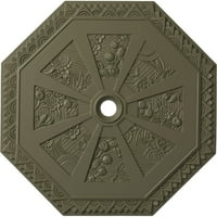 1 8 OD 1 4 ID 1 8 P Пролет октагонален медалјон на таванот, рачно насликан Спартан камен