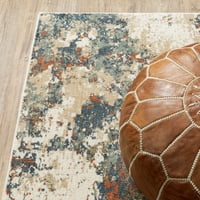 Авалон Дома современ, модерен апстрактна килим со наточна област, 5,25 '7,22'