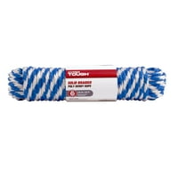 Хипер тешка ставка BWSBP850W-P-HT, полипропилен цврста плетенка јаже, сина и бела боја, 3 8 50 ', секоја од нив