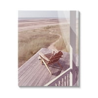Sumn Industries Lone Lone Lounge стол Рурална плажа трева галерија за сликање завиткано платно печатење wallидна уметност, дизајн од заливот Ноа