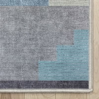 Добро ткаен Аполо Портсмут Гроздобер југозападниот дел на синиот рамка 2'3 3'11 Област килим