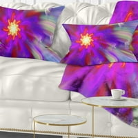 DesignArt Убави ливчиња со виолетова цвет - перница за цвеќиња - 18x18