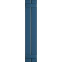 Ekena Millwork 1 4 W 36 H TRUE FIT PVC Две табли распоредени од табла-N-Batten Sulters, Sojourn Blue