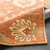 Уметнички ткајачи vitlores црвена 9'9 квадратна традиционална ориентална област килим