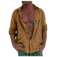 Корашан машка култура на врвови дизајнер пролетно лето лето машка памучна цврста боја со долги ракави кошули лабави кошули кошули за мажи