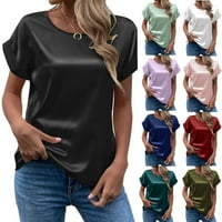 Продажба Мода Жена Каузална Круг Вратот Блуза Шарени Печатење Блуза Краток Ракав - Кошула Летни Врвови